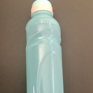 Water bottle, plastic, pale blue