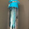 Water bottle, infuser, turquoise, flip lid