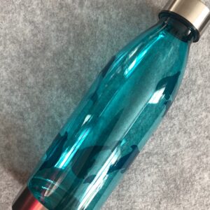 Water bottle, personalised, turquoise