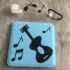 Set, facemask box and sanitiser bottle, square, personalised, blue