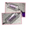 Clear bottle, retractable clip, purple, other colours