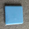 face mask box, square, blue