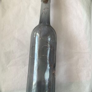 Starlight bottle, light up bottle, glass, grey glass