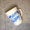 White Mug, happy birthday, balloons, plus, celebration