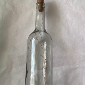 Starlight bottle, light up bottle, clear glass, clear glass bottle