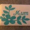 Oblong box, storage, Mum, flower, l design, white, turquoise