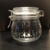 Doggy treat jar, glass clip jar